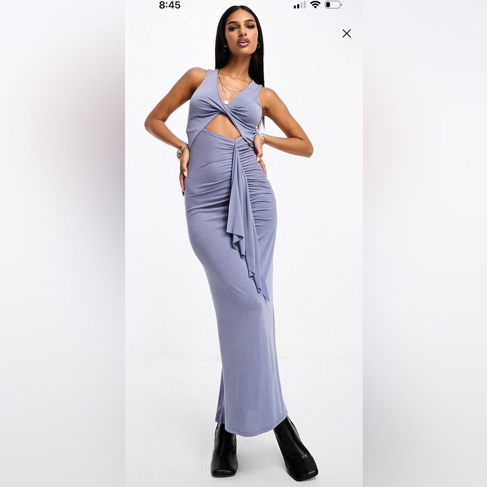 Asos design cut out ruffle twist maxi dress! New with tags